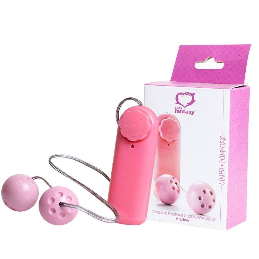 Conjunto Pompoar 2 Bolas com Vibro Conjunto Pompoar 2 Bolas com Vibro