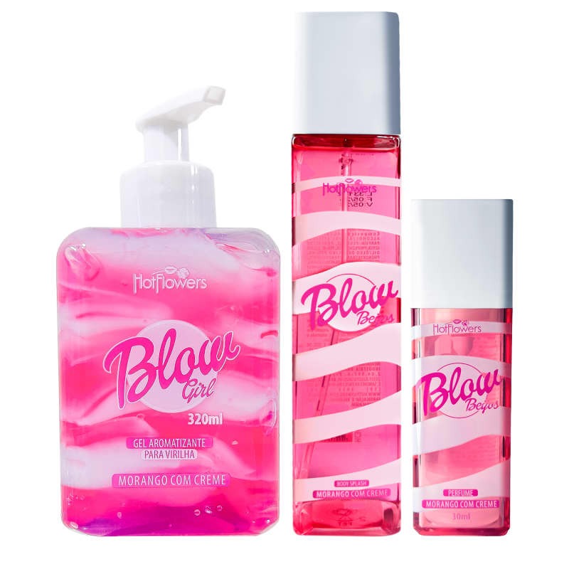 15358017115-download-98.jpg Kit Blow Girl Hidratante 320ml Perfume 30ml e Body Spash 180ml Blow Beijos Morango com Creme - Imagem 1