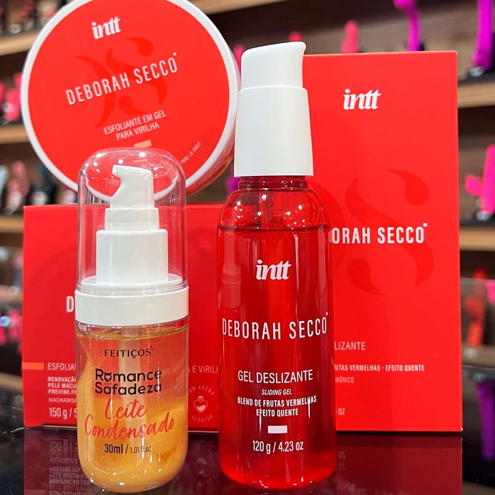 Kit Sedução Sublime com Esfoliante Gel Lubrificante e Calda Beijável de Leite Condensado-min Kit Sedução Sublime com Esfoliante Gel Lubrificante e Calda Beijável de Leite Condensado - Imagem 1