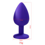 Plug Anal em Silicone com Pedra - Tamanho G - Imagem 21