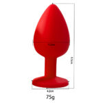 Plug Anal em Silicone com Pedra - Tamanho G - Imagem 23