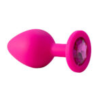 Plug Anal em Silicone Tamanho Pequeno com Pedra - Imagem 3