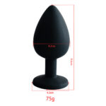Plug Anal em Silicone Tamanho Pequeno com Pedra - Imagem 11
