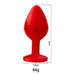 Plug Anal em Silicone Tamanho Pequeno com Pedra - Imagem 22