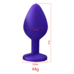 Plug Anal em Silicone Tamanho Pequeno com Pedra - Imagem 20