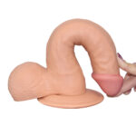Pênis de borracha realístico com glande definida Lovetoy ultra soft dude 20x4,5 cm - Imagem 4