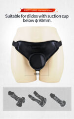 Cinta peniana com base para pênis que possuam ventosa (58-124,5 cm) harness briefs - Pretty love - Imagem 6