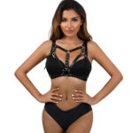 Harness Feminino de Couro com fivelas frontais - Imagem 11