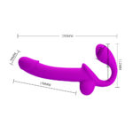 Cinta penetrador strapless em silicone com estimulador de clitóris, plug de ponto g e simulador de ejaculação - Kelpie - Imagem 5