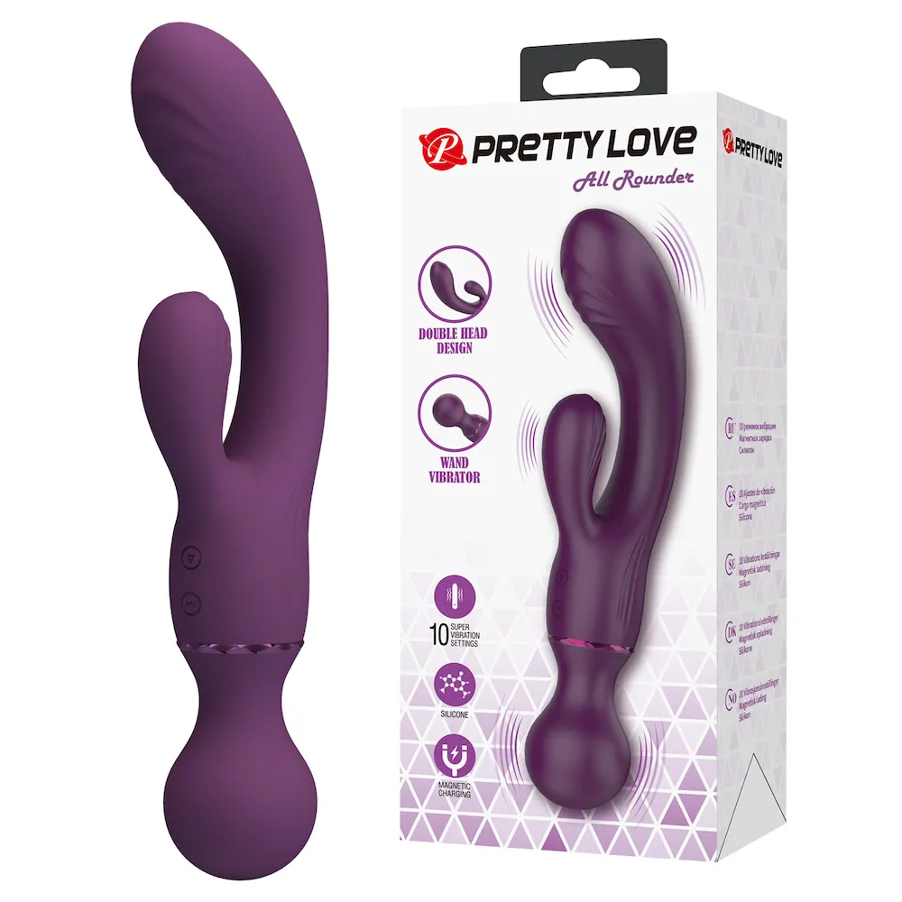 AV043-ROXO_ESCURO-04 All Rounder Vibrador de Ponto G e Clitóris com 3 Motores - Pretty Love - Imagem 1
