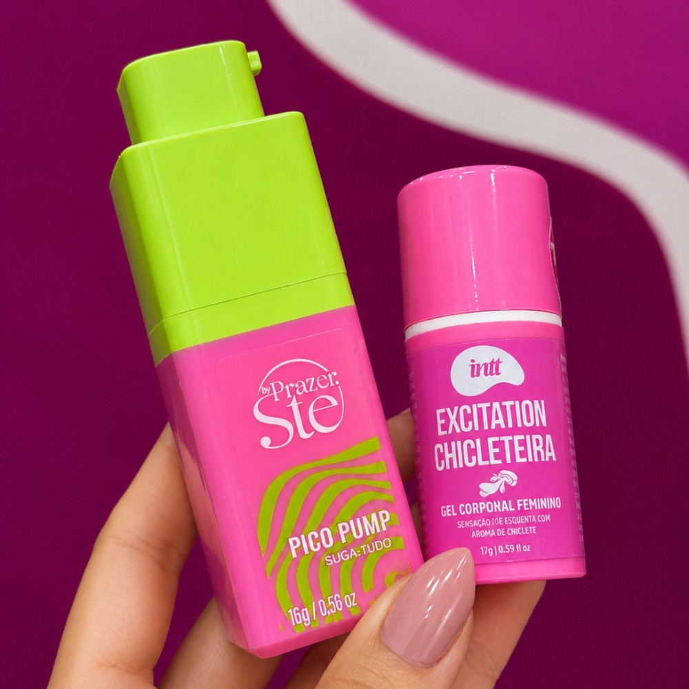 kit com Pico Pulse Sugador Líquido Melancia – Suga, Pulsa e Gela + Intt Excitation chicleteira gel excitante feminino kit com Pico Pulse Sugador Líquido Melancia – Suga, Pulsa e Gela + Intt Excitation chicleteira gel excitante feminino