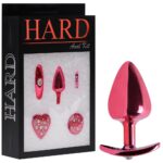Kit Plug Anal Médio Em Metal Vermelho 4x1 – Linha Hard