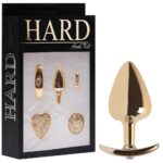 Kit Plug Anal Médio Em Metal Dourado 4x1 – Linha Hard