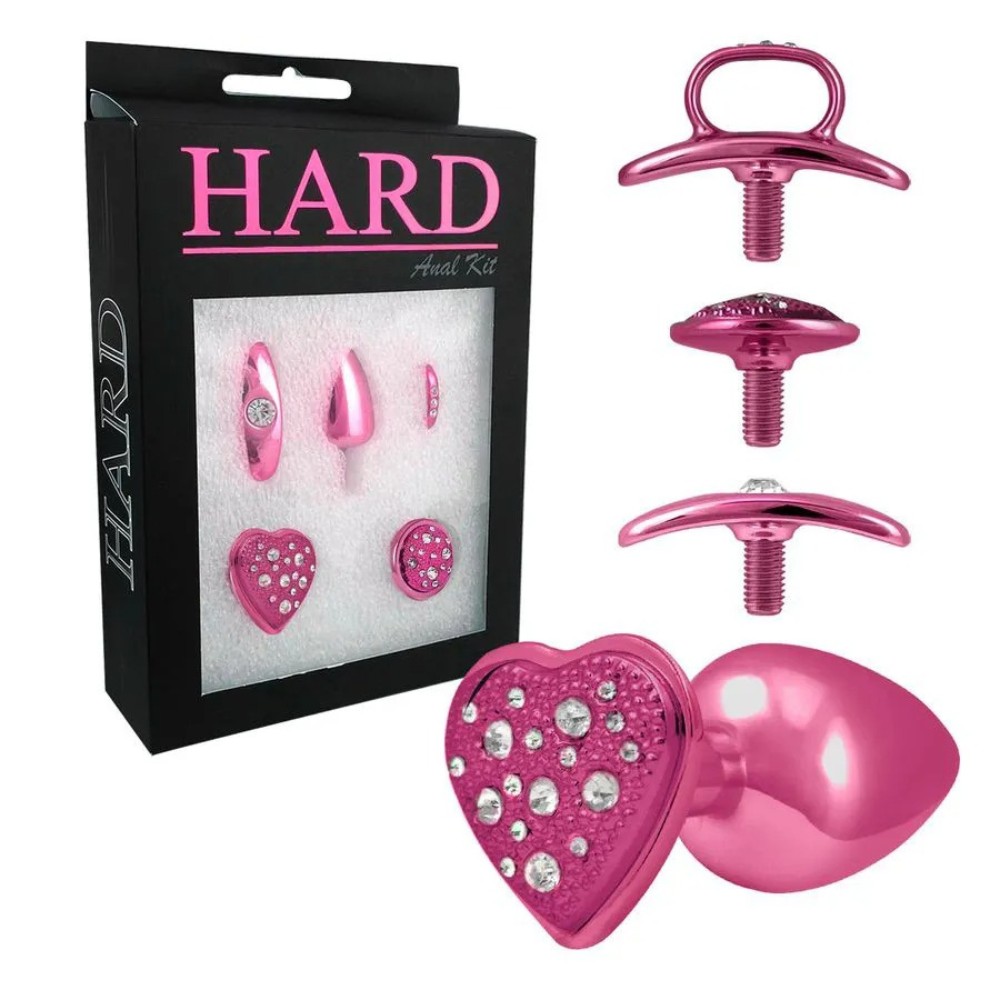 15407850988-kit-plug-anal-pequeno-em-metal-rosa-4x1-linha-hard.jpg Kit Plug Anal Pequeno Em Metal Rosa 4x1 – Linha Hard - Imagem 1