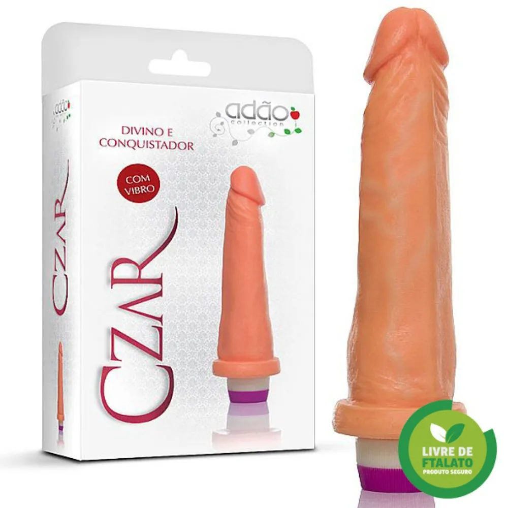 Pênis 18cm realista com Vibrador Multivelocidade Czar Pênis 18cm realista com Vibrador Multivelocidade Czar