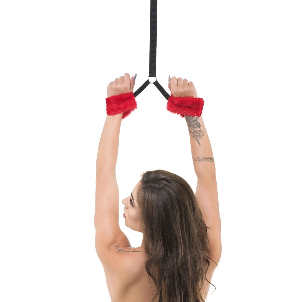 15213089322-sf965.jpeg Amarras de Porta com Algema de Pelúcia - Sexy Fantasy - Imagem 1