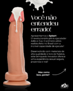 Cinta peniana Strap On Com Pênis Que Ejacula 14,5x4cm Splash - Imagem 5