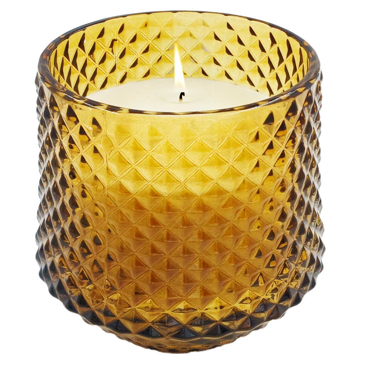 Vela perfumada decorativa Livon em copo de vidro amarelo 8x7cm Vela perfumada decorativa Livon em copo de vidro amarelo 8x7cm
