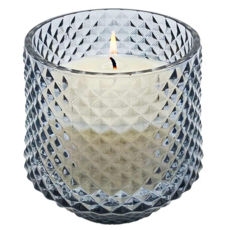 Vela aromática de vidro Livon preta 8x7cm com design minimalista