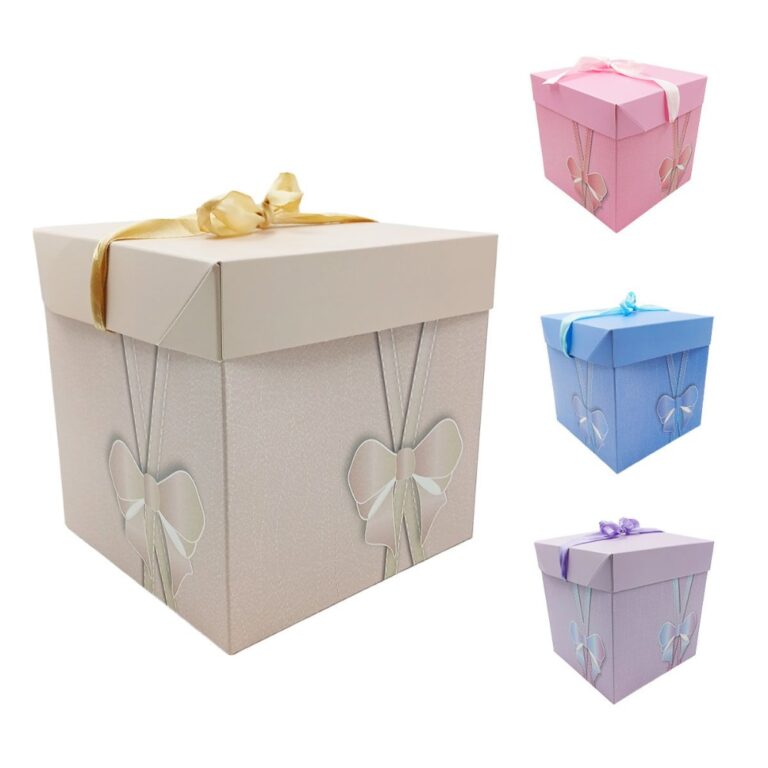 Caixa de presente em Cuiabá 15x15cm com laço pronto para perfumes e kits premium