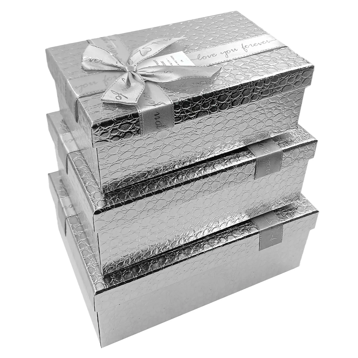 Caixa luxo Para Presente Cinza prata com laço decorativo em três tamanhos disponíveis em Cuiabá Caixa luxo Para Presente Cinza prata com laço decorativo em três tamanhos disponíveis em Cuiabá