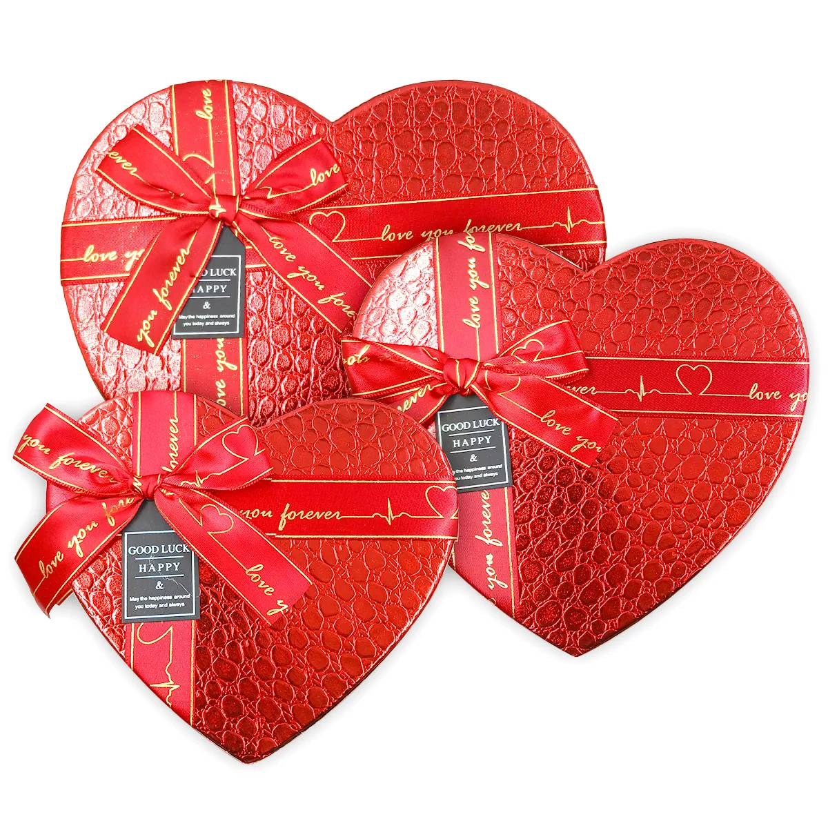 15539609568-caixa-coracao-para-presente-vermelha-com-laco-decorativo.webp Caixa Coração Para Presente Vermelha com laço decorativo - Imagem 1