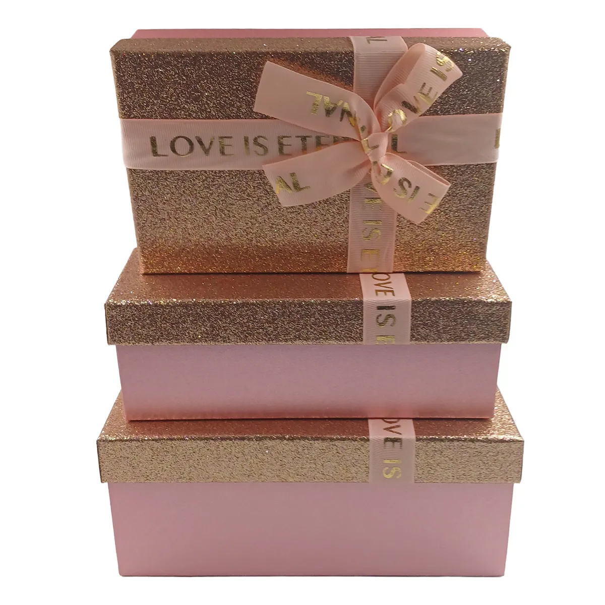 Caixa para Presente Rose Gold com Laço - Edição Delicada e Romântica Caixa para Presente Rose Gold com Laço - Edição Delicada e Romântica