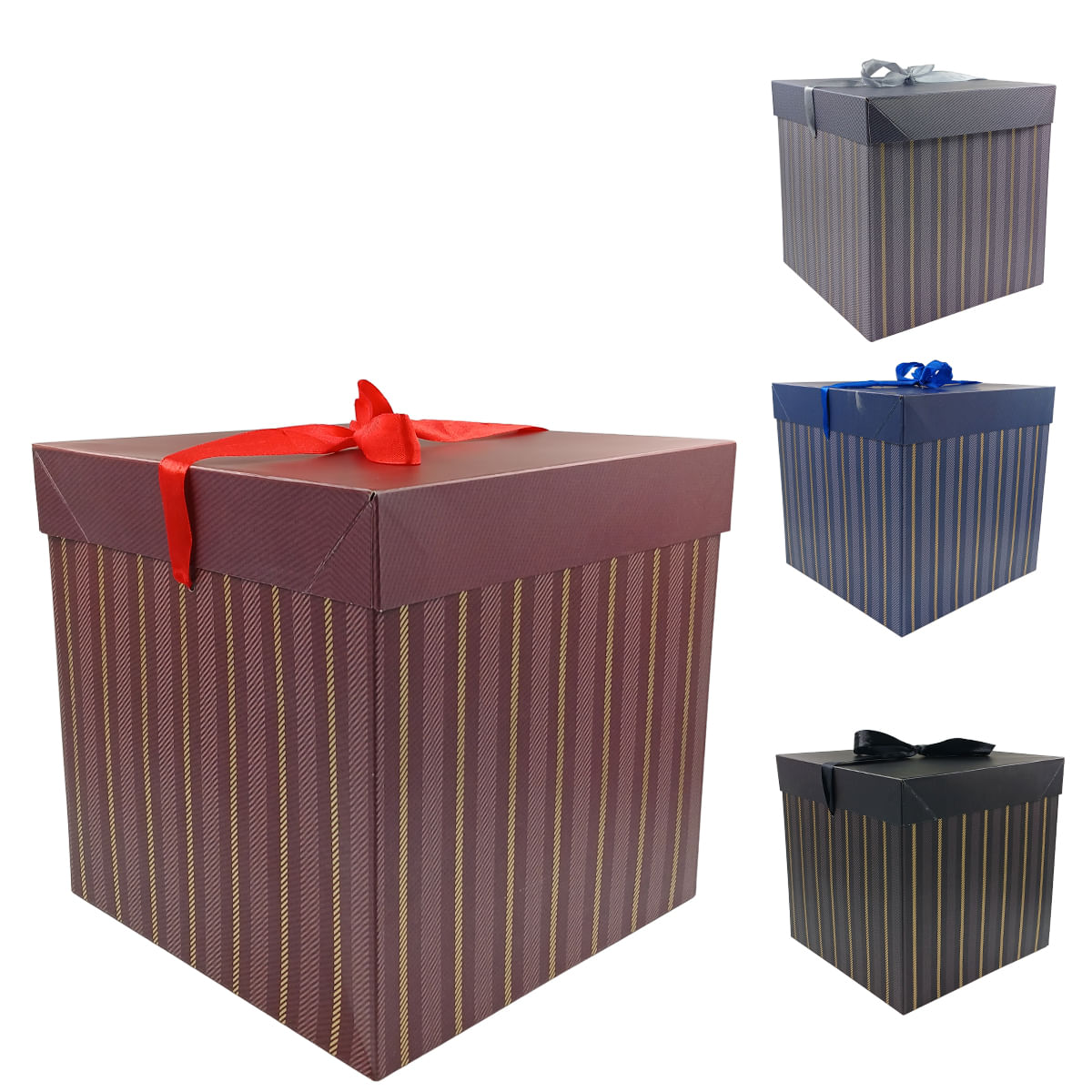 Caixa de Presente Quadrada 15x15x15cm com laço decorativo, disponível em Cuiabá Caixa de Presente Quadrada 15x15x15cm com laço decorativo, disponível em Cuiabá