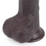 Prótese em formato de pênis ultra realística preto 18 cm camada de dupla com escroto e ventosa super macio - Imagem 14