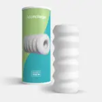 Masturbador de bolso Sweet Vibe Aconchego unissex em silicone antialérgico branco 13,5 cm
