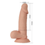 Prótese Peniana Realística com Ventosa 19cm – Glande Definida, Escroto e Veias em Alto Relevo | BAILE - Imagem 8