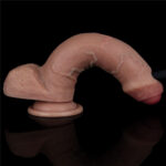 Pênis Consolo Dupla Densidade em Silicone Platinum com Ventosa 20cm Marrom - Lovetoy - Imagem 10