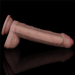 Pênis Consolo Dupla Densidade em Silicone Platinum com Ventosa 20cm Marrom - Lovetoy - Imagem 15