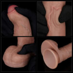Pênis Consolo Dupla Densidade em Silicone Platinum com Ventosa 20cm Marrom - Lovetoy - Imagem 14