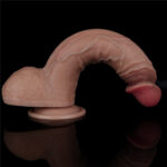 Prótese Dupla Densidade em Silicone Platinum com Ventosa 23cm Marrom - Lovetoy - Imagem 9