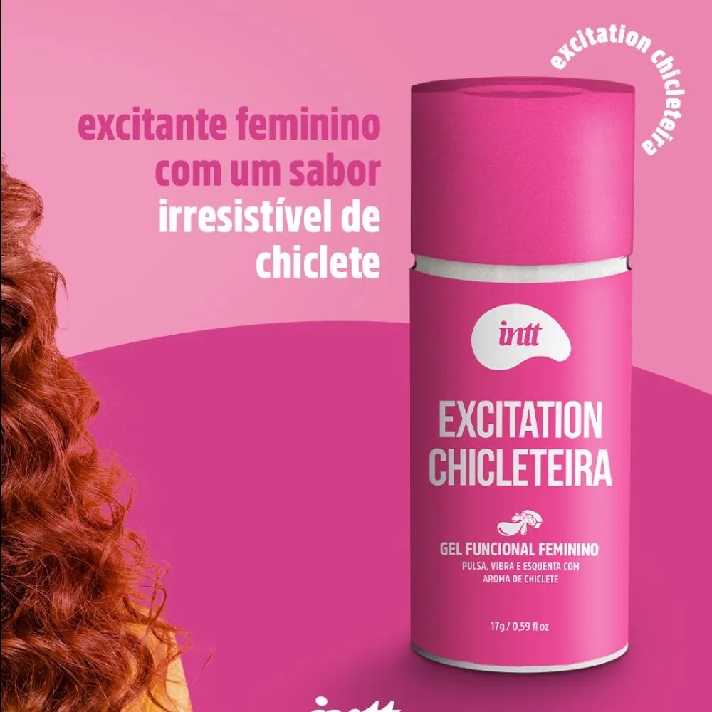 Excitation Chicleteira gel funcional feminino sabor chiclete intt