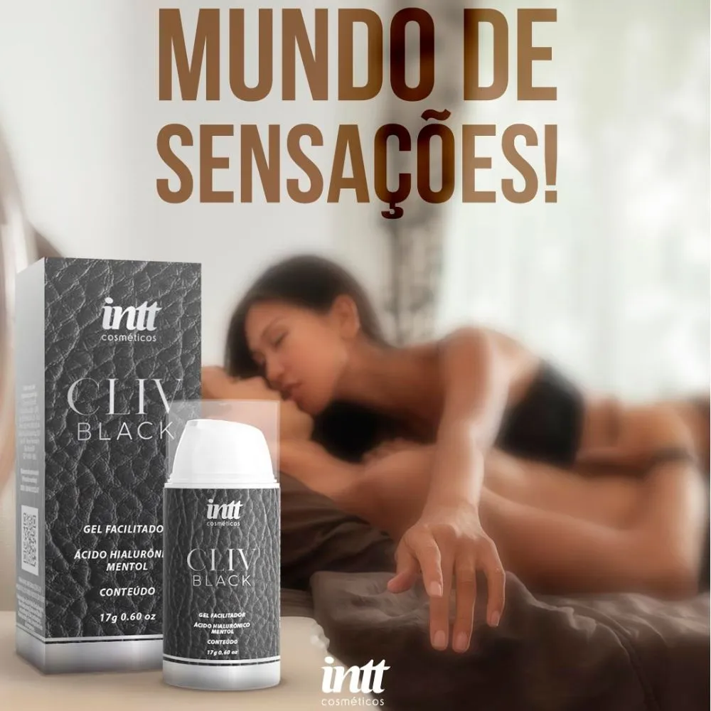 Cliv Black Gel Dessensibilizante anal com ácido hialurônico e mentol intt 30ml