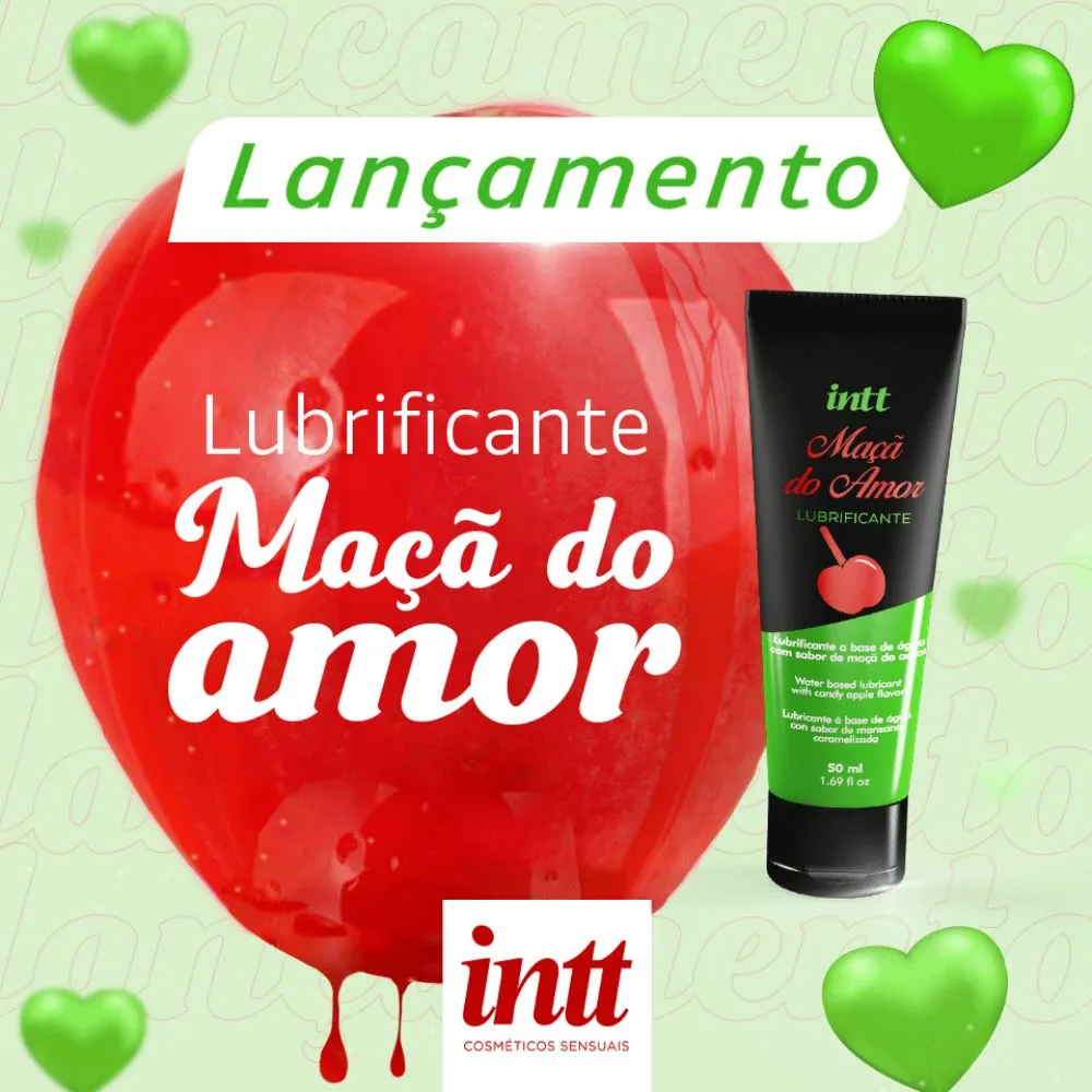 Lubrificante Íntimo Beijável Maçã do Amor Intt 50ml à base de água