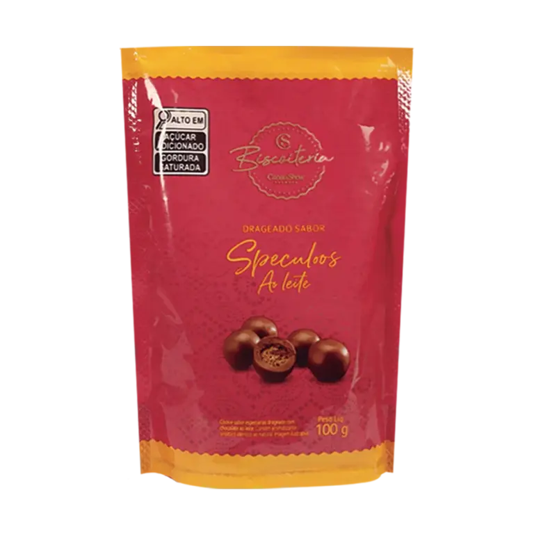 Drageado de Biscoito Speculoos com Chocolate ao Leite 100g Cacau Show
