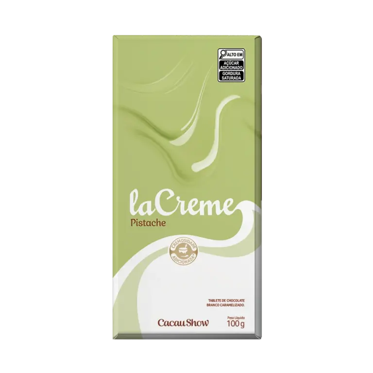 Barra de Chocolate Branco laCreme com Pistache 100g Cacau Show