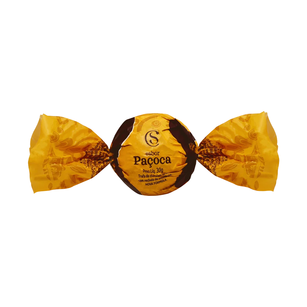 Trufa de Chocolate ao Leite Recheada com Paçoca 30g Cacau Show Trufa de Chocolate ao Leite Recheada com Paçoca 30g Cacau Show