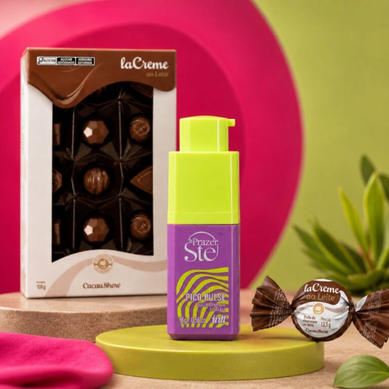 Combo Pico Pulse Uva Verde laCreme com caixa de bombons 108g e trufa ao leite Cacau Show