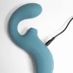 Vibrador e Estimulador Recarregável Sensevibe Curve Azul Petróleo - Imagem 5