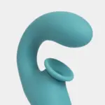 Vibrador e Estimulador Recarregável Sensevibe Curve Azul Petróleo - Imagem 3
