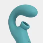 Vibrador e Estimulador Recarregável Sensevibe Curve Azul Petróleo - Imagem 4
