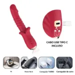 Vibrador Ponto G em Formato Glande com Movimento Vai e Vem Recarregável - Imagem 6