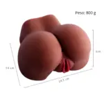 Masturbador Masculino Realístico Formato Bumbum com Duplo Canal 1.272kg 16cm - Imagem 2