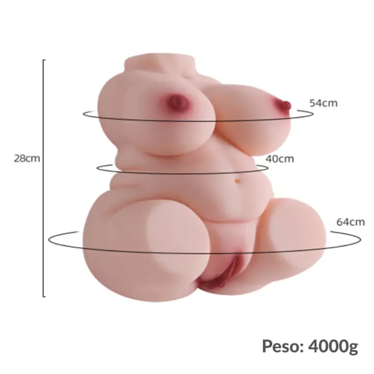 Masturbador Masculino Meio Corpo Super Realístico em TPE Premium 4kg